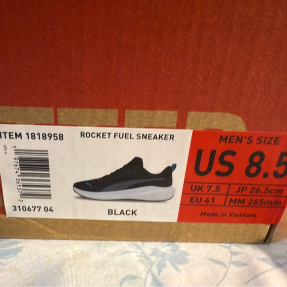 Puma Black and Blue Men’s Athletic Sneakers Sz 8.5 - Picture 5 of 9